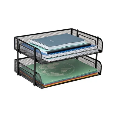 Mind Reader Tiered Stackable Paper Trays (estack2blk) - EMS Mind Reader