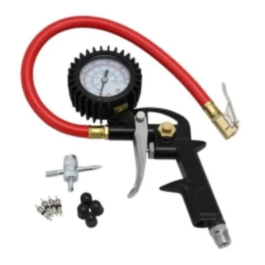 Milton Industries EX0510PKIT Pistol Grip Analog Inflator Gauge 10 Pc Kit