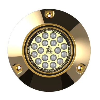 Metro Marine F-BMR1-A3-45 High-output Submersible Underwater Light W/intelligent Monochromatic Led's - Aqua, 45° Beam