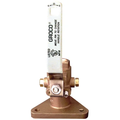 Groco FBV-2500 2-1/2" Bronze Tri-flanged Ball Valve/seacock