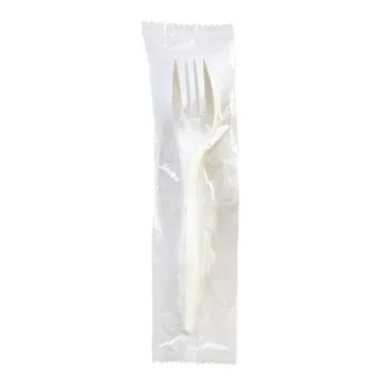 Boardwalk FORKMWPPIW Mediumweight Wrapped Polypropylene Cutlery, Fork, 5.51", Plastic, White, 1,000/carton