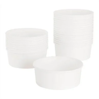 Karat FPPSB32 Food Bucket, 32 Oz, 6.5" Dia X 2.4"h, White, Paper, 360/carton