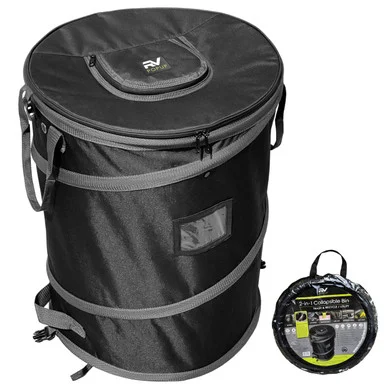 Trail Sphere GCTB01 Collapsible 2-in-1 Trash and Recycle Bin Camping Utility Container