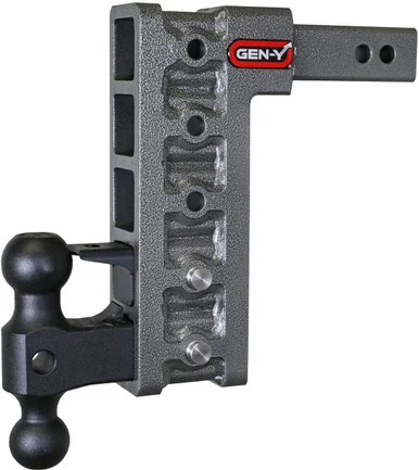 GEN-Y Hitch 2" Shank 10" Drop 2K TW 16K Hitch & GH-051 Versa-Ball & GH-032 Pintle Lock GH-525