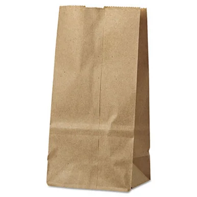 General Supply GK2500 Grocery Paper Bags, #2 Size, 4.31" X 2.44" X 7.88", Natural, 500/bundle