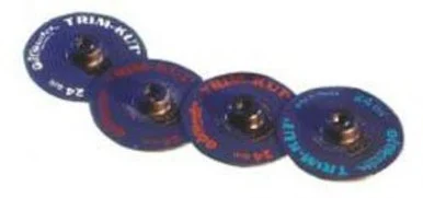 Gemtex GMA-21220205 2" "a" Type Aluminum Oxide Type R Plastic Roll-on Locking Style 24 Grit Mini Resin Fibre Disc