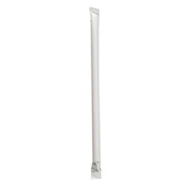 Boardwalk GSTW775RW Wrapped Giant Straws, 7.75", Polypropylene, Red/white Striped, 7,200/carton