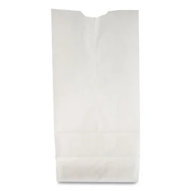 General Supply GW10500 Grocery Paper Bags, 35 Lb Capacity, #10, 6.31" X 4.19" X 13.38", White, 500 Bags