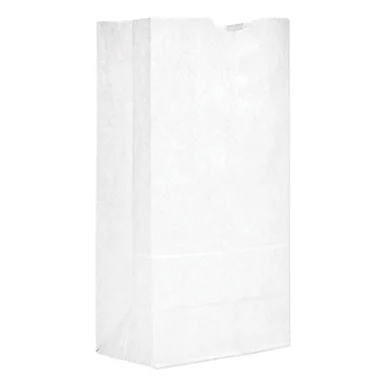 General Supply GW20500 Grocery Paper Bags, 40 Lb Capacity, #20, 8.25" X 5.94" X 16.13", White, 500 Bags