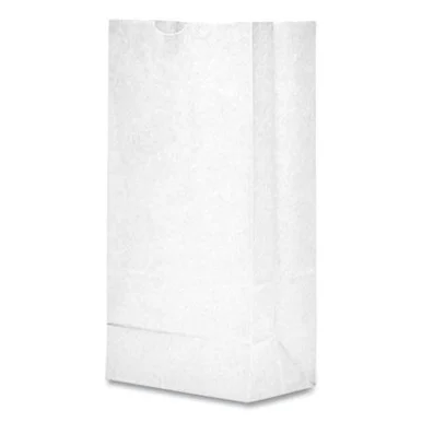 General Supply GW8500 Grocery Paper Bags, 35 Lb Capacity, #8, 6.13" X 4.17" X 12.44", White, 500 Bags
