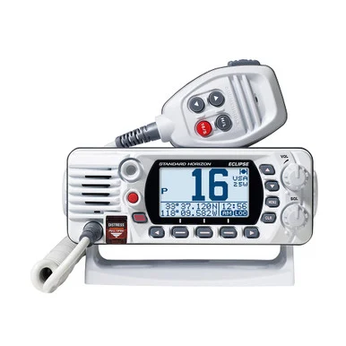 Standard Motor Products GX1410GW 25W Fixed Mount VHF GPS Radio White - Standard Horizon