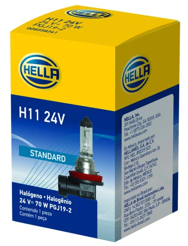 Hella HELLA H11 24V Standard Series Halogen Light Bulb H11 24V H11 24V