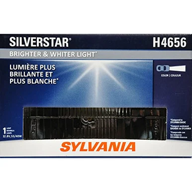 Sylvania H4656ST.BX H4656 SilverStar Sealed Beam Halogen Headlight Single H4656ST.BX