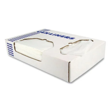 Heritage H6645TC Linear Low-density Can Liners, 33 Gal, 1 Mil, 33" X 45", Clear, Flat Pack, 200/carton
