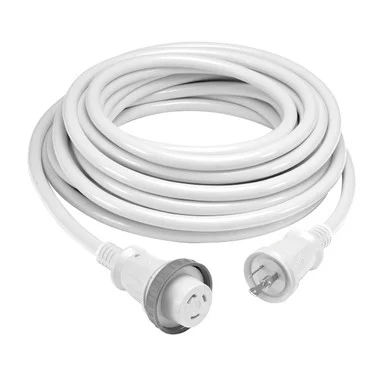 Hubbell Wiring HBL61CM03WLED Hubbell Hbl61cm03wled 30 Amp 25 Foot Cordset With Led White