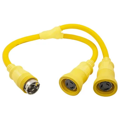 Hubbell Wiring HBL64CM55 Hubbell Hbl64cm55 Y Adapter 2 50a 125v Cords - 50a 250v