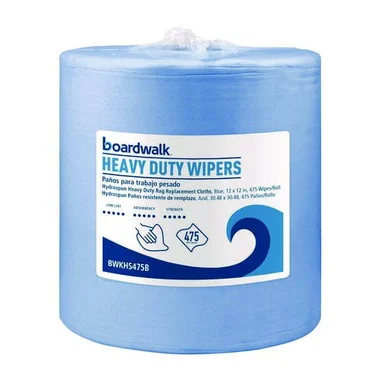 Boardwalk HS475B Hydrospun Wipers, 12 X 12, Blue, 475 Sheets/roll