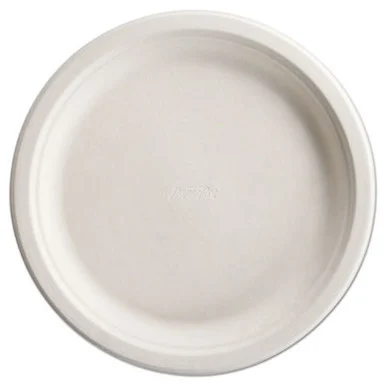 Huhtamaki HUH25776 Paperpro Naturals Fiber Dinnerware, Plate, 10 1/2" Round Natural 125/pk 4 Pk/ct