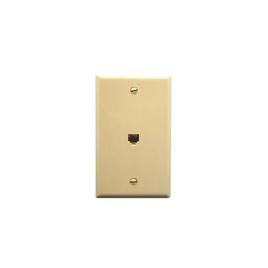 ICC IC630E60 Phone Faceplate - 1-gang - RJ-11 Phone - Ivory IC630E60IV