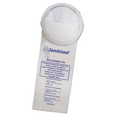 Panasonic JANPTQV2 Vacuum Bag Filter Replacements For Proteam Quartervac Vacuums, 100/carton
