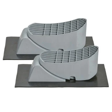 Stromberg Carlson JBP-C302 Base Pad Leveler with Chock and Anti-Slip Mat - Pack of 2 - Gray