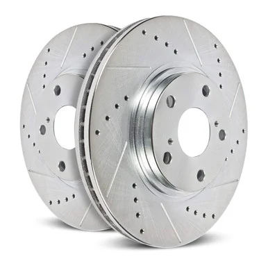 PowerStop JBR1738XPR Rear Drilled And Slotted Brake Rotor Pair