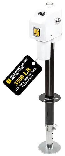 Stromberg Carlson JET-3555 White 3500 lb. Electric Tongue Jack with Light