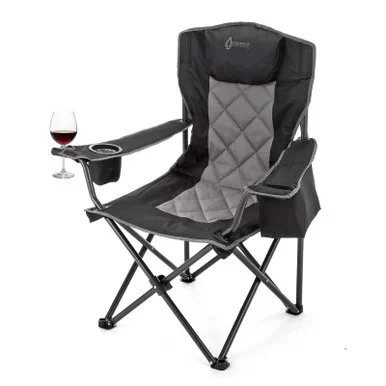 Arrowhead KKS0339U Foldable Camping Chair - Charcoal Black