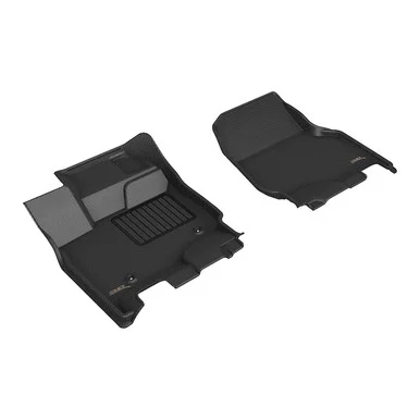 3D Mats L1FR16311509 Front Row Black Kagu Floor Mat for Ford F-150 SuperCab