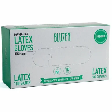 BLUZEN Powder-Free Latex Gloves (lat101mct)
