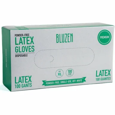 BLUZEN Powder-Free Latex Gloves (lat101xlct)