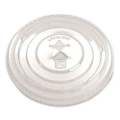 Fabrikal LKC1624FX Greenware Cold Drink Lids, X-slot, Fits 16 Oz To 24 Oz Cup, Clear, 1,000/carton
