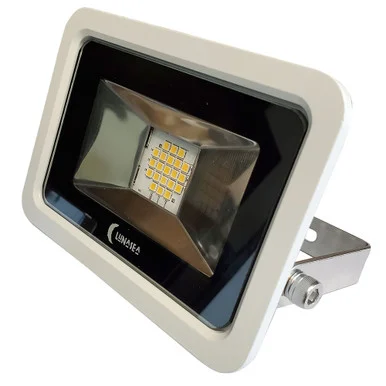 Lunasea Lighting LLB-366N-31-10 Lunasea 10w Slimline Led Floodlight, 120vac Only, Cool White, 1200 Lumens, 3' Cord - White Housing