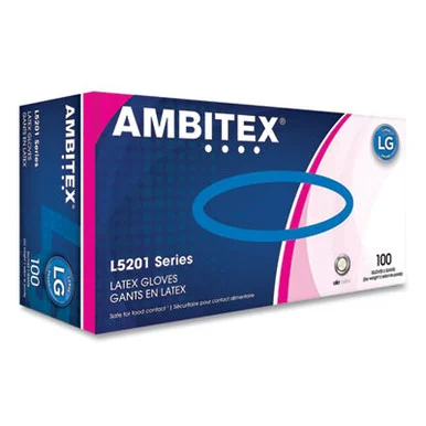 Tradex Gloves LLG5201 L5201 Series Powder-free Latex Gloves, 4 Mil, Large, Cream, 100/box