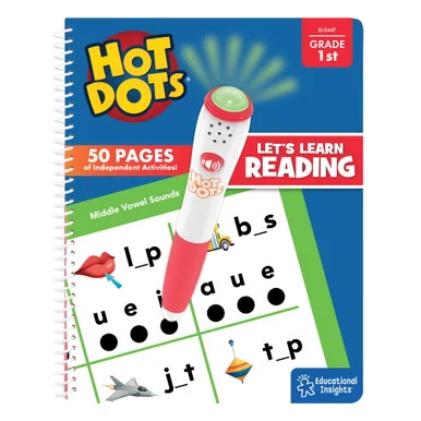 Hot Dots First Grade Activity Set Interactive Printed Book (lrn-2447)