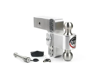 Weigh Safe LTB63KA Aluminum Adjustable Drop Hitch 6" for 3" Receiver