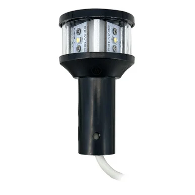 Seaview LTBLED12C5BLK 12v C5 Certified Round 3nm Led Combo Masthead All-round Light - Black