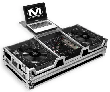 Marathon MA-SC390010WLT Flight Road Case Ma-sc390010wlt Case Coffin Holds 2 X Large Format Cd Players: Denon Sc3900 + 10-in Mixer: Dnx600
