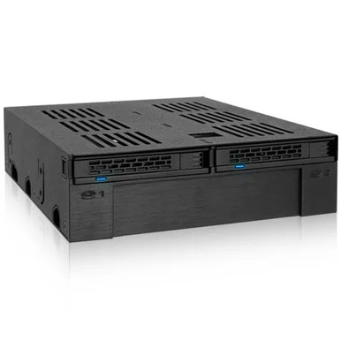 Icy Dock Expresscage Mb322sp-b Drive Enclosure Internal - Black - 3 X Total Bay - 1 X 3.5" Bay - 2 X 2.5" Bay - Serial Ata, Sas - Serial Ata - Metal, Plastic - 5.25" (mb322sp-b)