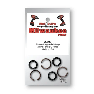 Just Clips MCT50010 1/2" Friction Rings & O-rings For Milwaukee Tools - 10 Pack