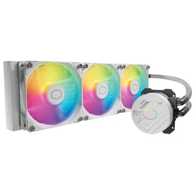 CoolerMaster MLWD36MA18PZRW 360mm ARGB AIO Liquid CPU Cooler White - Cooler Master