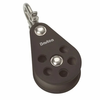Barton Marine N05130 Barton Size 5 54mm Plain Bearing Pulley Block Single Block Swivel