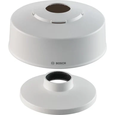 Bosch Mounting Plate for Surveillance Camera, Wall Mount, Pipe Mount - Signal White (nda-5080-pipw)