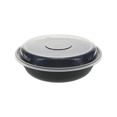 Pactive NV2GRN237B Earthchoice Versa2go Microwaveable Containers, 22 Oz, 6.8 X 6.8 X 1.8, Black/clear, 150/carton
