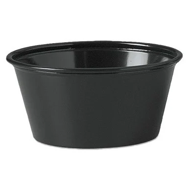 Solo Cup Company P325BLK Plastic Souffle Portion Cups, 3 1/4 Oz., Black, 250/bag, 2500/carton
