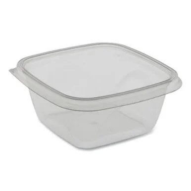 Pactive PACSAC0516 Earthchoice Recycled Pet Square Base Salad Containers, 5 X 5 X 1.75, 16 Oz, Clear, 504/carton