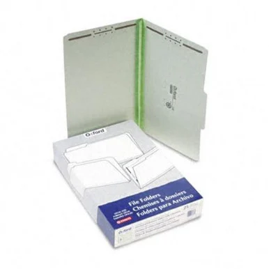 Esselte Pressboard Folders With Fastener - Legal - 8.5" X 14" - 1/3 Tab Cut - 2" Expansion - 2 Fastener - 25 / Box - 25pt. - Green (pfx-17186)