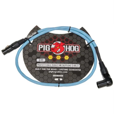 Pig Hog PHMH3DBR 3ft Xlr To Right Angle Xlr