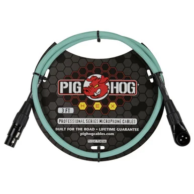 Pig Hog PHMH3SGR 3ft Xlr To Right Angle Xlr