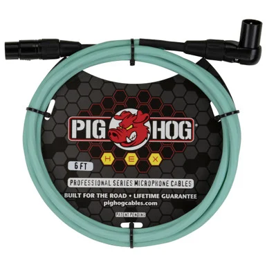 Pig Hog PHMH6SGR Hex Series Mic Cables 6ft